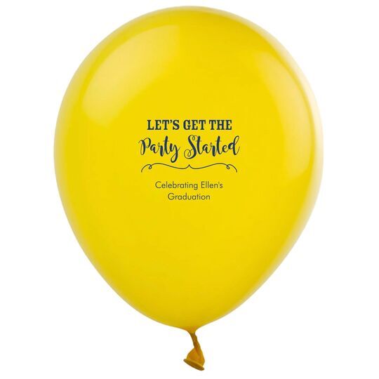Let's Get the Party Started Latex Balloons